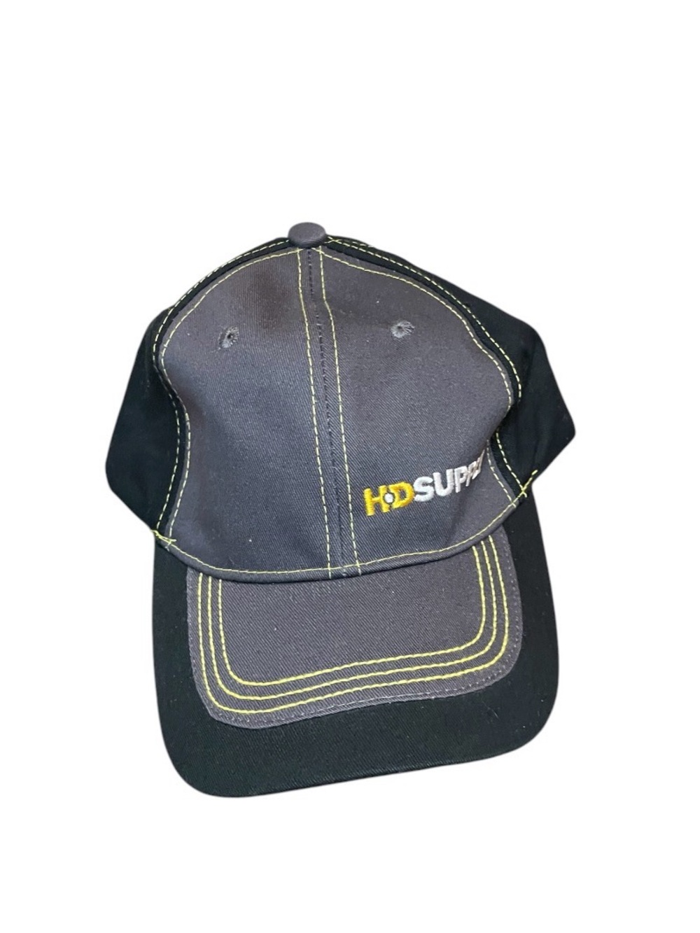 HD Supply Black Baseball Cap with Yellow Stitching